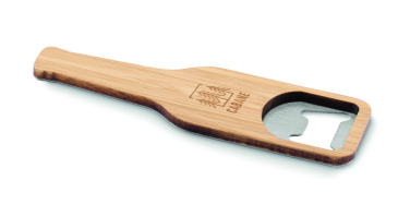 Logo trade promotional merchandise photo of: Bamboo bottle opener